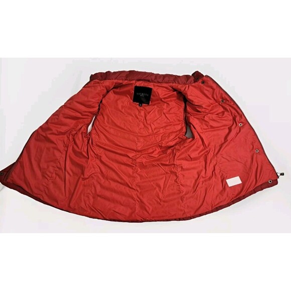 Talbots Petite Small Quilted Puffer Vest Duck Down Fill Red Zip Pockets Jacket - Picture 5 of 9
